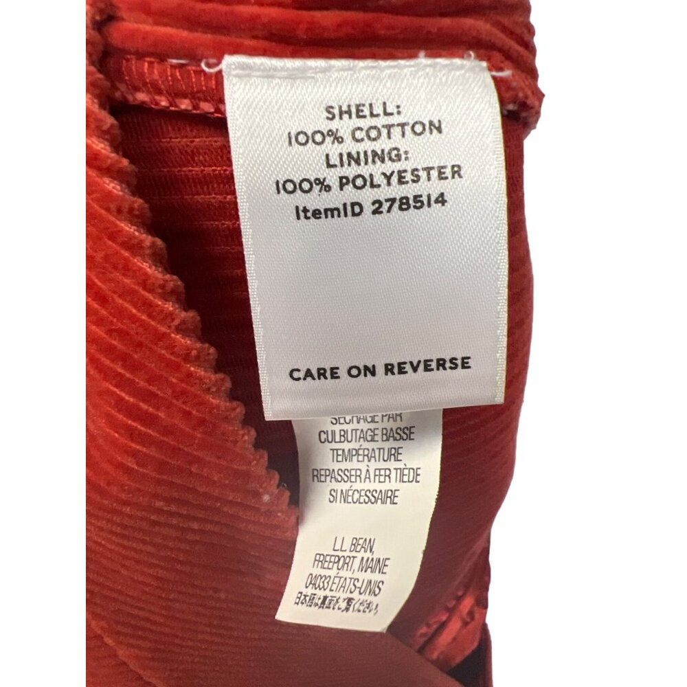 L.L. Bean Vintage Orange Corduroy Pencil Mini Skirt - Picture 7 of 7